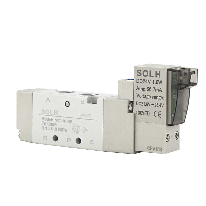Comhla Solenoid Sraith 5V | 5/2 & 5/3 Bealach